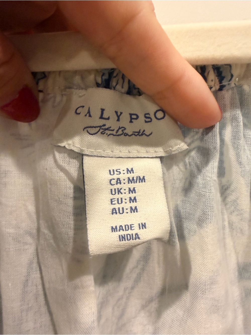 Calypso St. Barth Blue and White Floral Maxi Dress - Picture 4 of 5